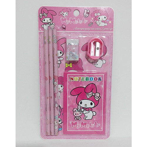 پک هدیه لوازم تحریر 6 تکه صورتی