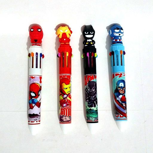 خودکار فانتزی 10 رنگ طرح ابرقهرمانان گالری