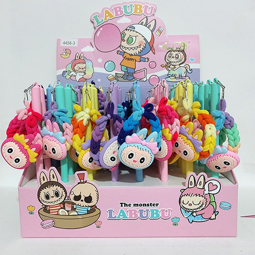 خودکار آویزدار کش مو بافتنی طرح لبوبو (بسته 40 تایی) شاخص