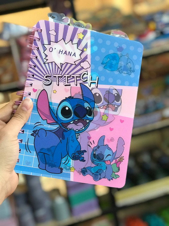 دفتر 100 برگ سیمی با جلد سهبعدی و متحرک طرح لبوبو و استیچ