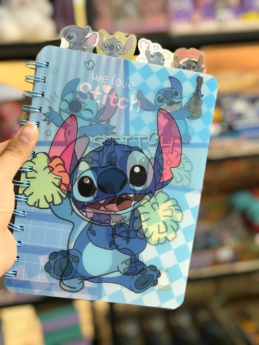 دفتر 100 برگ سیمی با جلد سهبعدی و متحرک طرح لبوبو و استیچ