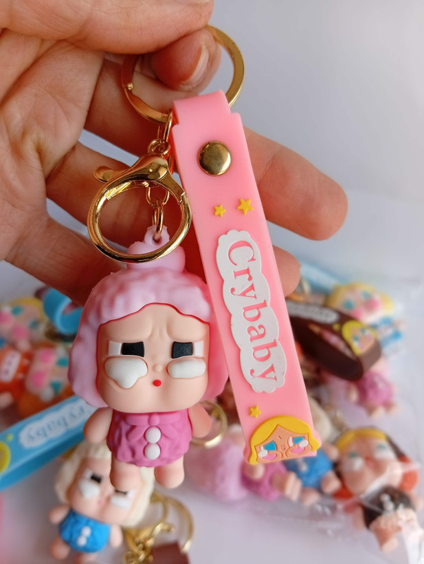 جاکلیدی فانتزی سیلیکونی Cry Baby (بسته 12 تایی میکس)