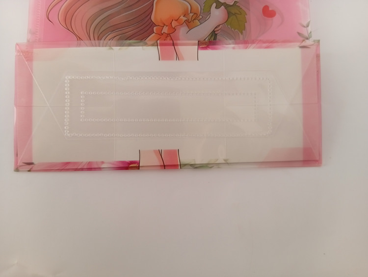 Shoping Bag طرحدار طلقی با طرح دختر دسته پانچی با جنس ارگانزا 22*18*7 cm