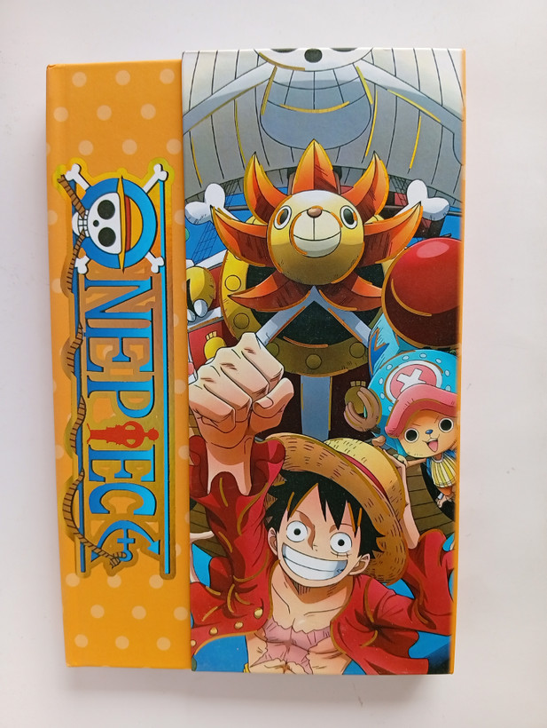 دفتر چند منظوره 100 برگ جلد سخت مگنتی طرح ONE PIECE نارنجی