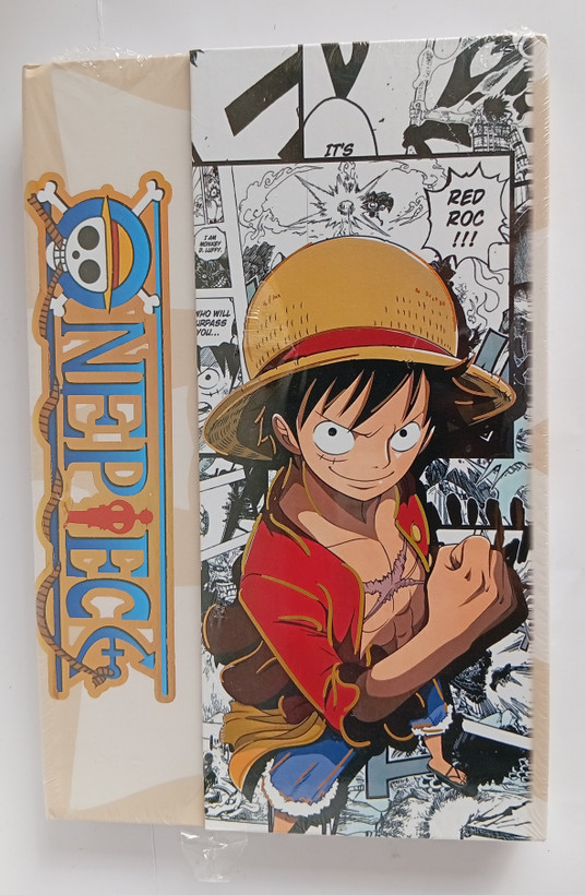 دفتر چند منظوره 100 برگ جلد سخت مگنتی طرح ONE PIECE کرمی