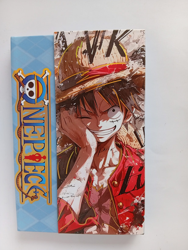 دفتر چند منظوره 100 برگ جلد سخت مگنتی طرح ONE PIECE آبی