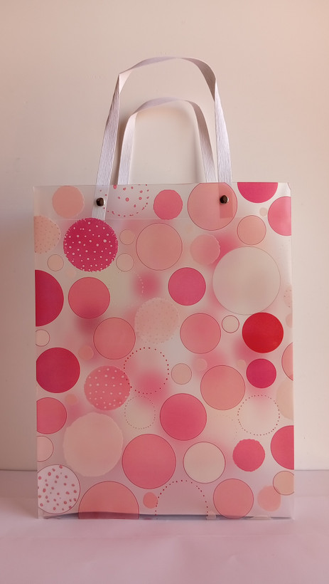 Gift Bag طلقی با طرح توپی های رنگی