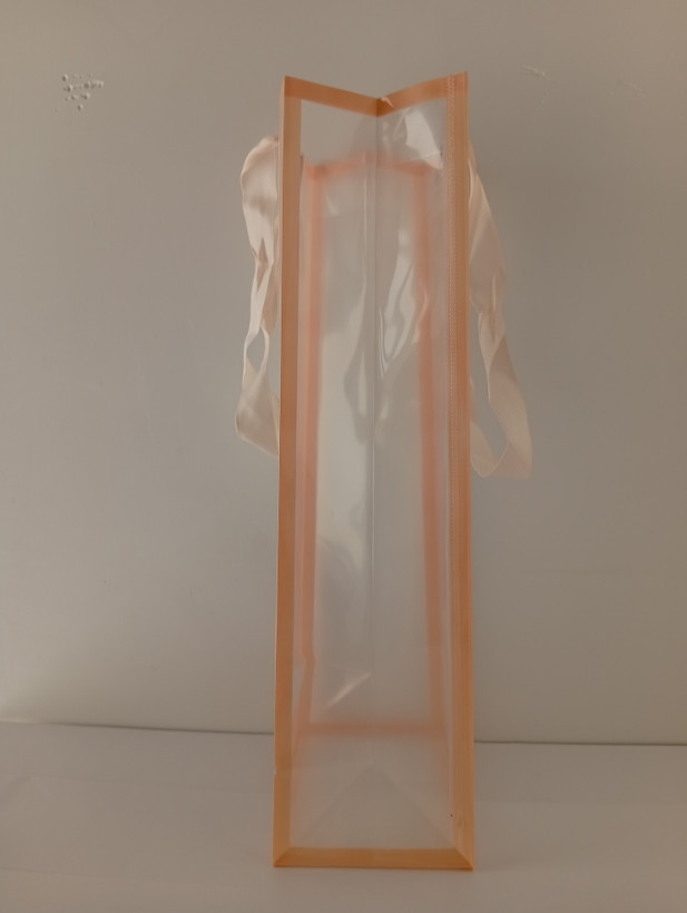 Bag Shop شفاف دسته روبانی پانچ شده 34*13*10 cm