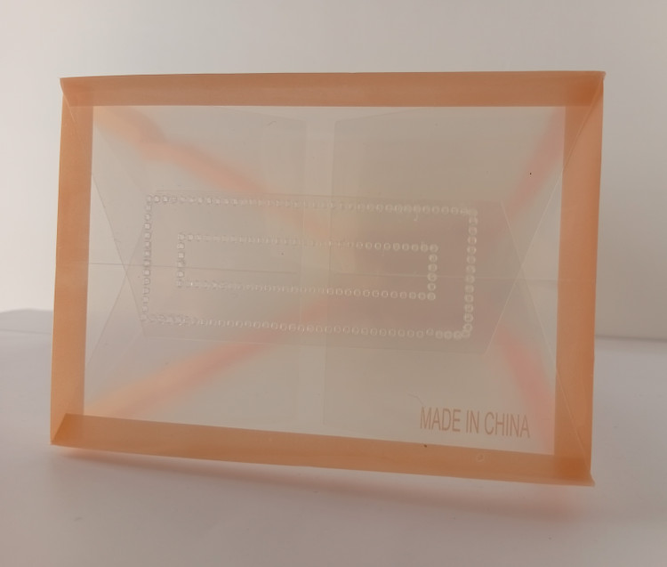 Bag Shop شفاف دسته روبانی پانچ شده 34*13*10 cm