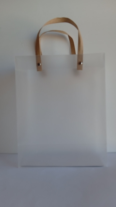 پاکت کادویی شفاف دسته پرچی کاغذی 25*20*10 cm