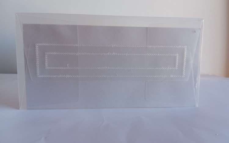 پاکت کادویی شفاف دسته پرچی کاغذی 25*20*10 cm